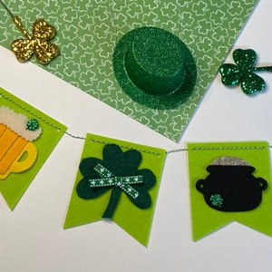 St. Patrick’s Day Felt Banner Garland Bunting Pennants Wall Hanging Decoration