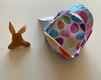 Small Felt Easter Basket with Stuffed Mini Bunny