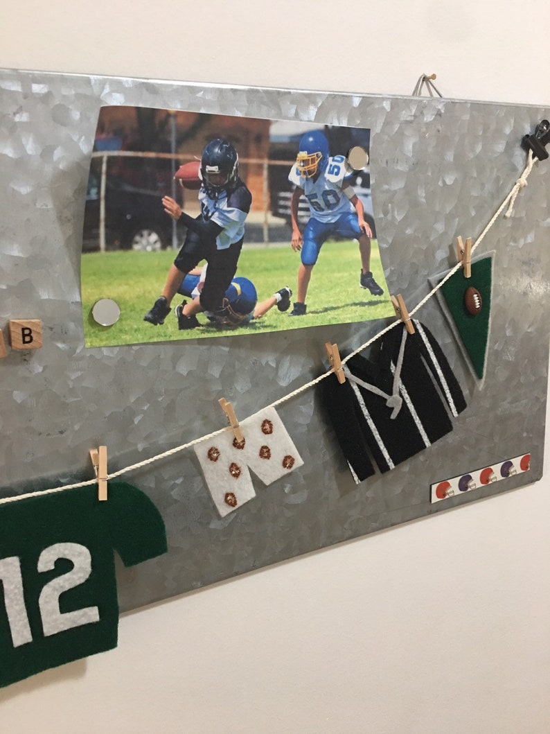 Miniature Felt Football Player's Clothesline Football Etsy