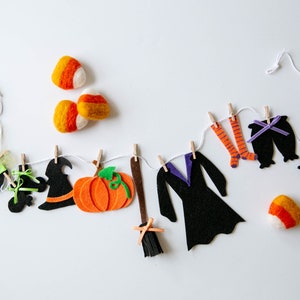 Witch Clothesline Halloween Decoration Banner Bunting Garland Witch's Laundry Line Home Decor