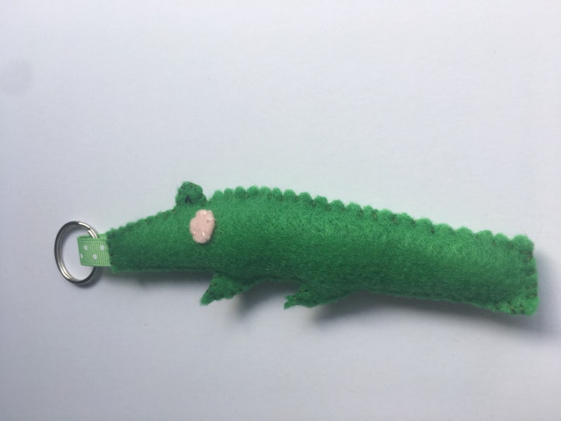 Felt Alligator Crocodile Stuffed Keychain Etsy
