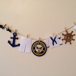 United States Navy Felt Miniature Clothesline
