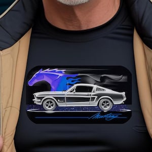 Retro Mustang Long Sleeve Tee: Vintage Automotive Shirt