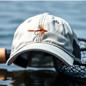 Embroidered Vintage Fishing Hat, Distressed Dad Cap for Outdoor Adventures, Summer Accessory, Gift for Dad, Fishing Enthusiast, Sun