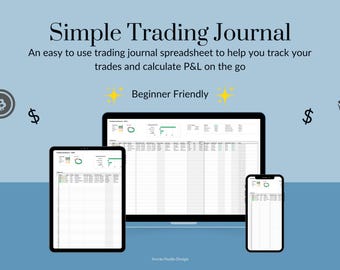 Simple Crypto Trading Journal: Google Sheets Excel Planner (Digital Download)