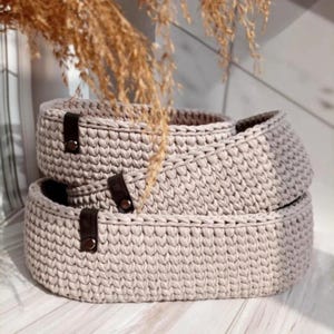 Cozy Handmade Knitted Baskets - Home Decor Storage Option