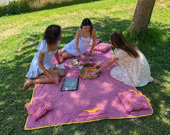 Personalized Picnic Set Custom Name Blanket Beach Camping Girls Trip Gift