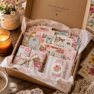 Junk Journal Kit | Scrapbook Supplies Mystery Box, Vintage Ephemera, Paper Crafts