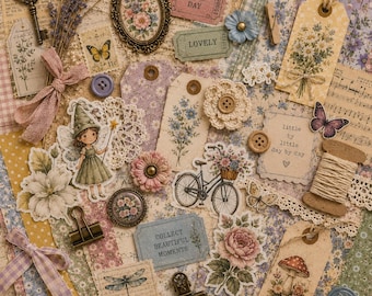 Junk Journal Kit | Scrapbook Supplies Mystery Box | Ephemera Pack & Craft Kit for Adults | Journaling Gift Box