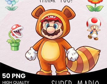 スーパーマリオブラザーズの水彩画クリップアート、無料のマリオ