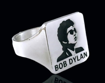 Bob Dylan  "Don't think twice, it's alright" Ring Silver 925