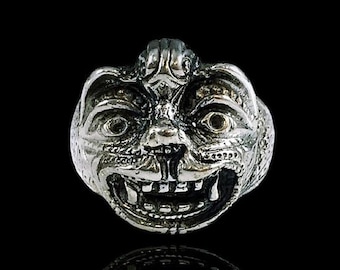 Sterling Silber 925 Hanuman Gottheit Hindu Buddha Ring