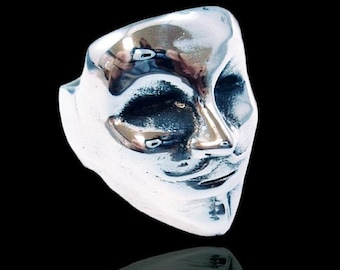 Guy Fawkes Occupy Anonymous Maske Ring Sterling Silber Original Ezi zino Design