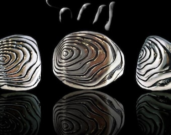 Iron Wood sterling silver ezi zino jewelry designer ironwood Maple Tree eye ring