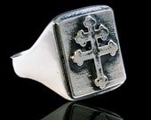 CROSS OF LORRAINE ring sterling silver 925 french foreign legion