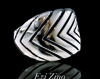 Prism Solid sterling silver ring 925 by ezi zino jewelry designer from set rings