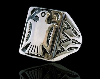 inspiration old pawn indian fred bird silver sterling 925 ring