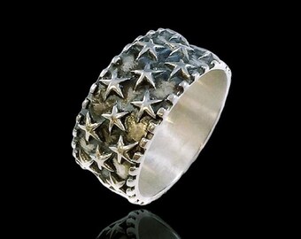 By Ezi Zino Jewelry Designer Sterling Silver 925 Rock Star Designer Ring Rocker Gothic