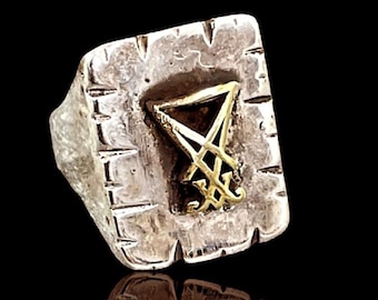 Sigil of Lucifer Satan Seal Handmade RING