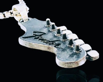 ART headstock handmade Pendant Solid Sterling Siver 925