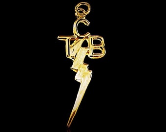 king 14k Kart Gold TCB Pendant Taking Care of Business