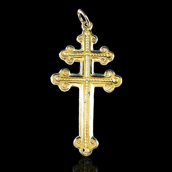 Cross of Lorraine Magnum Pi Team  Pendant  -14k yellow gold Ezi Zino