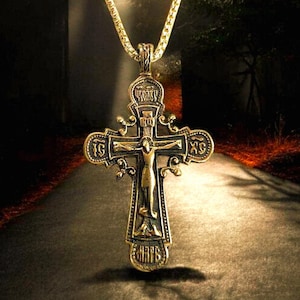 Beautiful Vintage 925 Sterling Silver Pendant Cross Crucifix image 1