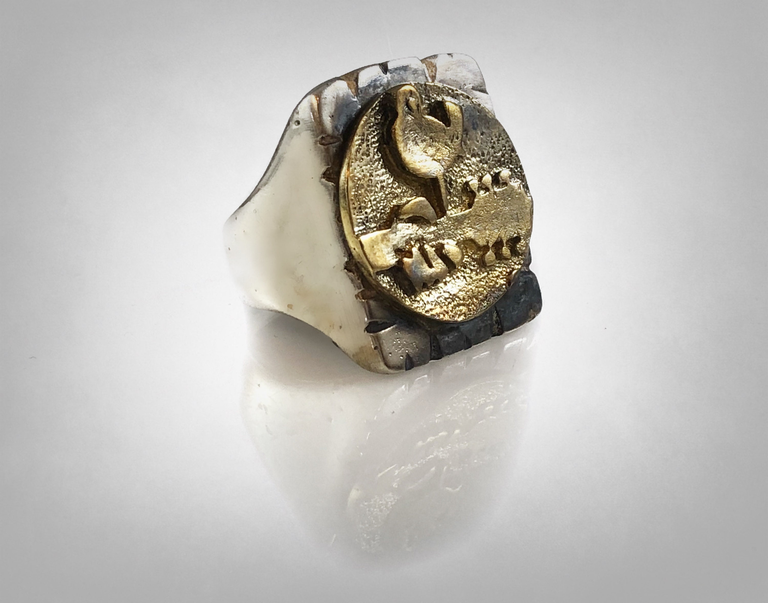 Woodstock Brass & Solid Sterling Silver 925 Ring - Etsy Canada