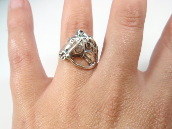 馬ソリッドスターリングシルバー925リング - Etsy 日本