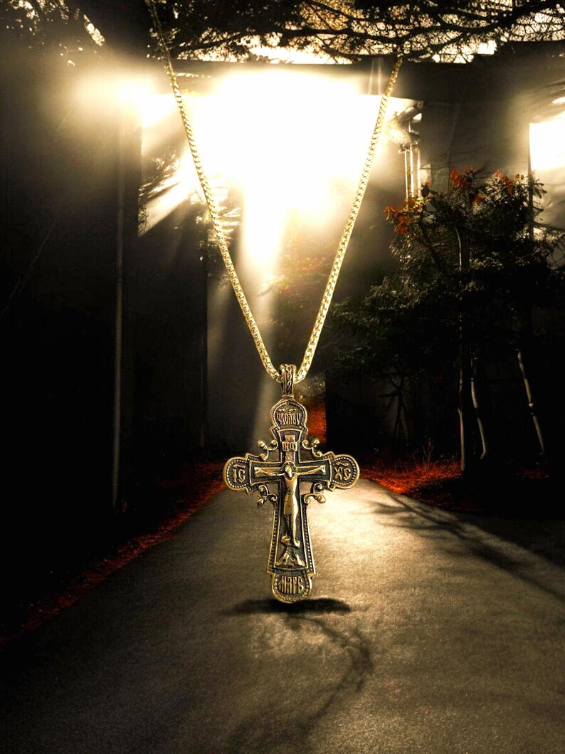 Beautiful Vintage 925 Sterling Silver Pendant Cross Crucifix image 1