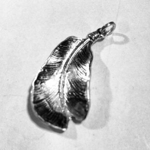 Sterling Silver 925 Feather Charm Pendant