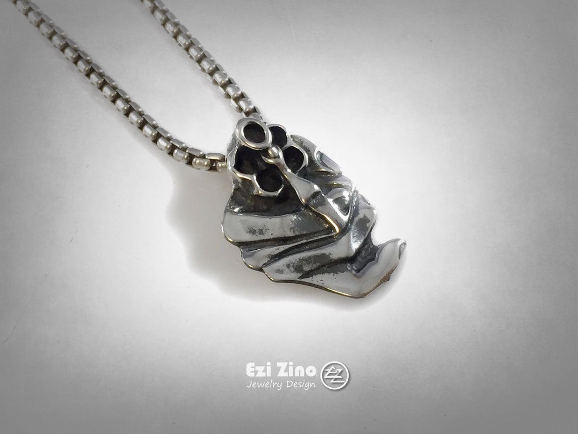 1er Outlaw Pendant Sterling Silver Harley Biker Pistol Ezi Etsy