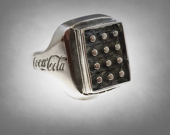 Cassa Coca Cola da 12 bottiglie Collezione di anelli in ARGENTO STERLING MASSICCIO Produzione limitata