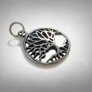 Genuine Solid 925 Sterling Silver Pendant Celtic Tree of Life