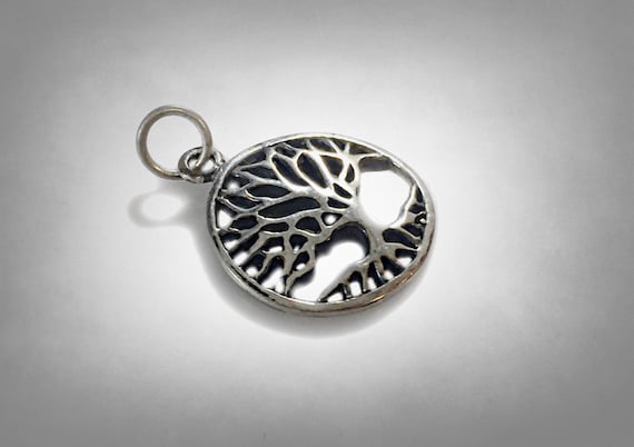 Genuine Solid 925 Sterling Silver Pendant Celtic Tree of Life