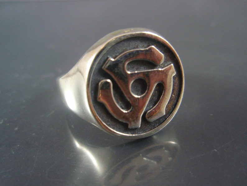 By Ezi Zino Jewelry Designer Ring 45 RPM Record Adapter Center Etsy