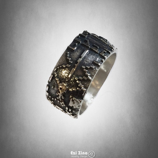By Ezi Zino Astronomy Seti - The 2001 Answer to 'Arecibo' Rdiotlskof  Chilbolton Replay Sterling Silver 925 Ring
