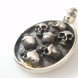 Sterling Silber 925 Multy Schädel-Anhänger-Schmucksachen Kunst