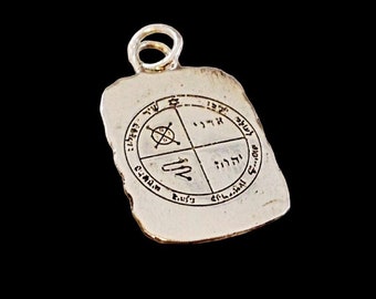 Solomons Amulett Geheimnisse Kabbalah Siegel halten den bösen Blick Sterling Silber 925 Anhänger