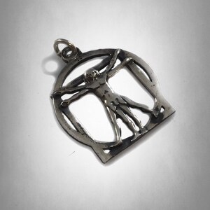 Vitruvianske mannen Leonardo Da Vinci massivt silver sterlingsilverhänge EZI ZINO bild 2