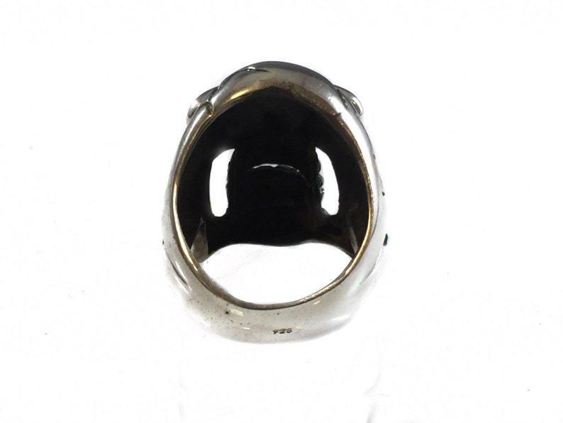 Ezi Zino Skull sterling silver 925 BIKER OUTLAW ring solid 23 grams