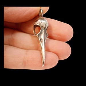 plague doctor crow raven skull pendant