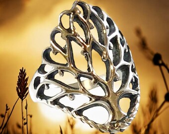 Apple Tree ring  Sterling Silver 925