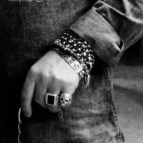 Lucky Luciano Italian Mafia Portrait Ring Sterling Silver