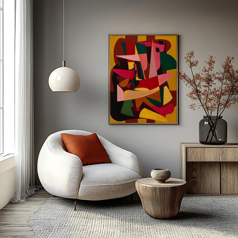 Curated visual reference: Visual Reference: Bold Geometric Abstract In Warm Modern Colors