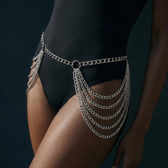 Chain belt, Burlesque body chains, Rave belt, Boho waist chain, Festival bellychain, Waist accessory, Festival body jewelry, Waist jewelry