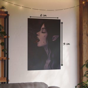 Gothic Giclée Print Canvas, Wall Art Decor, Dark Art, Home Aesthetic, Unique Gift for Horror Lovers, Fantasy Room Decor