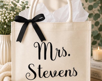 Personalized Bride Tote Bag