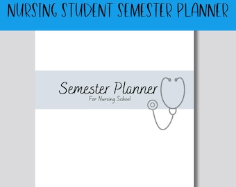 Nursing School Planner | Study Organizer (Digital Download)