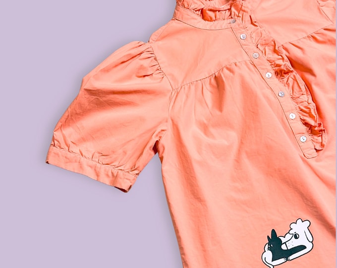 Upcycled cotton poplin puff-sleeve shirt | "Hug" | feat. Artur Blusiewicz | S-L